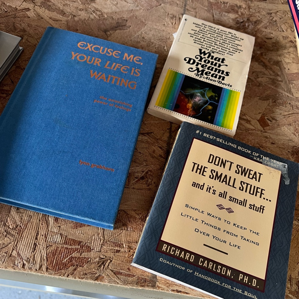 Lot of 3 books about life, mental health, and emotions